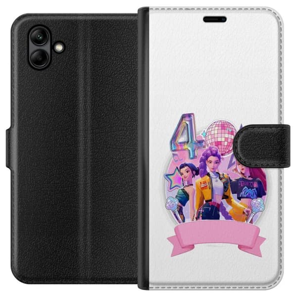 Kompatibelt Lommeboketui til Samsung Galaxy A05 Popstjärnor nummer fyra rosa