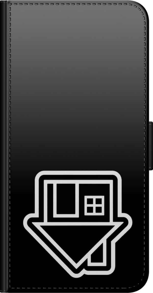 Kompatibel Tegnebogsetui til Samsung Galaxy Note20 Geometrisk pil - Sort motiv med sort geometrisk pilsymbol. sort