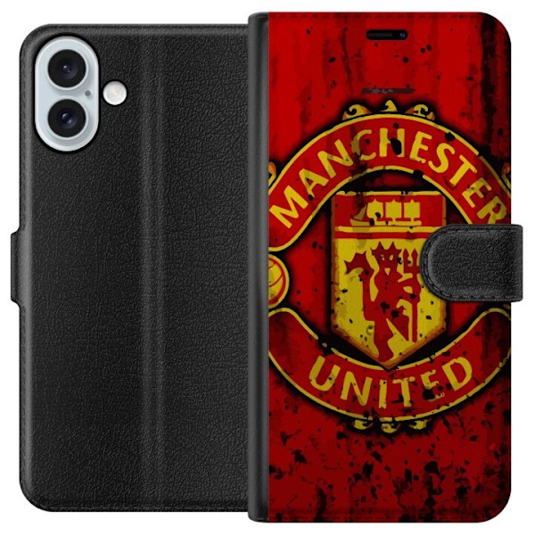 Apple iPhone 16 Plus Lompakkokotelo Manchester United F.C.