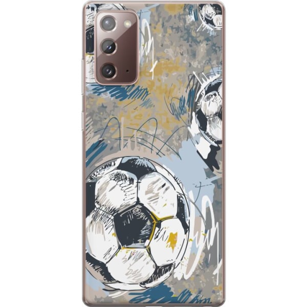 Samsung Galaxy Note20 Läpinäkyvä kuori Jalkapallo