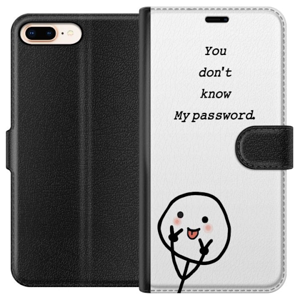 Apple iPhone 8 Plus Plånboksfodral You Don’t Know My Password – edgy textmotiv med attityd