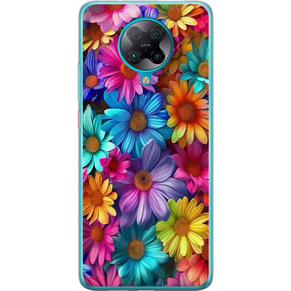 Xiaomi Poco F2 Pro Genomskinligt Skal Gerbera Blommor Färgglad Dekor Blommotiv Populärt Heminredning Färg Rik Väggkonst Design