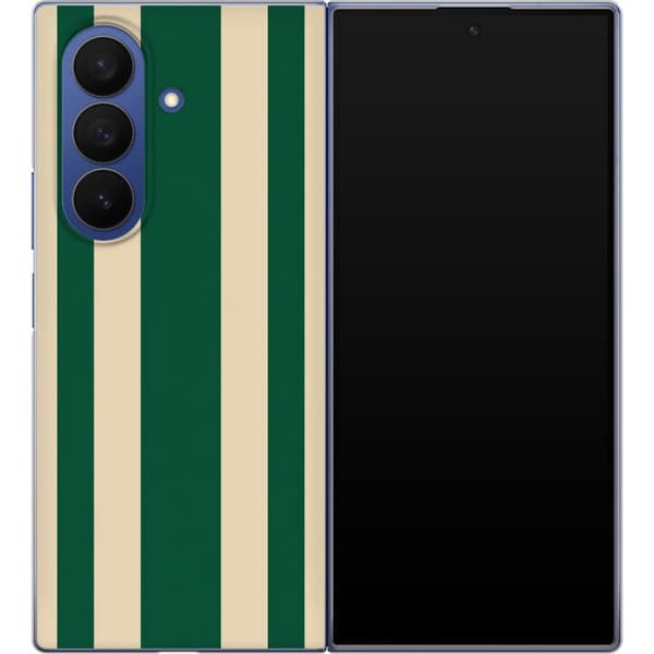 Kompatibelt Mobildeksel til Samsung Galaxy Z Fold7 Grønnbeige striper grønn