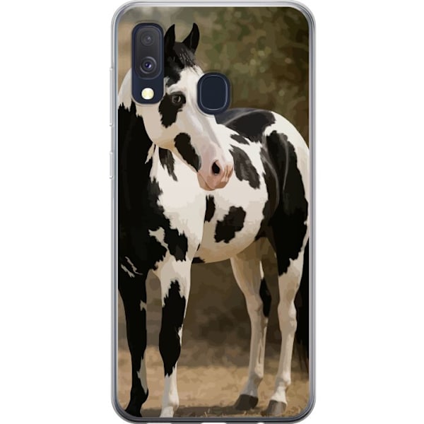 Samsung Galaxy A40 Läpinäkyvä kuori Kaunis Hevonen - elegantti hevonen kuva-aihe
