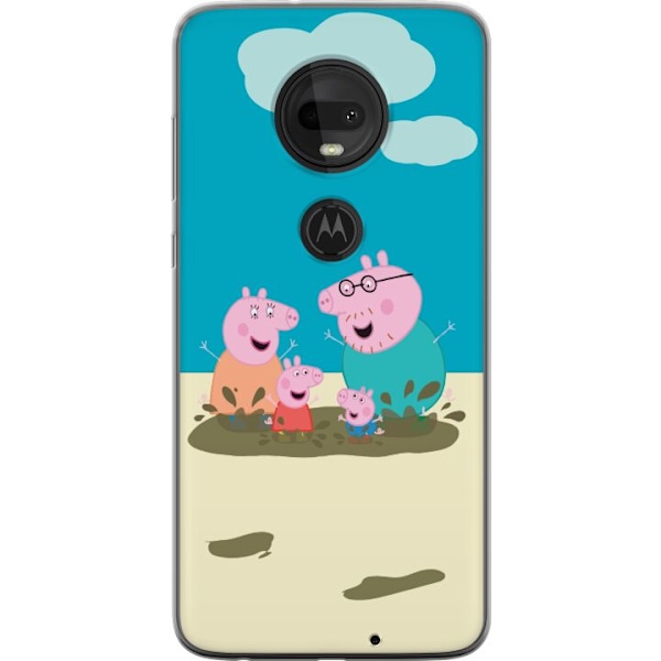 Motorola Moto G7 Gennemsigtig cover Greta Gris Familie Georg M