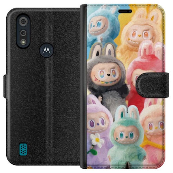 Motorola Moto E6i Plånboksfodral Labubu Sketch Style – Hand