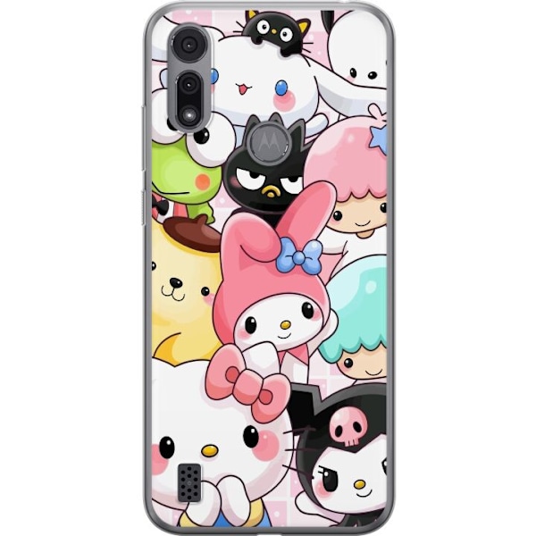 Motorola Moto E6i Läpinäkyvä kuori Kawaii Sanrio Crew