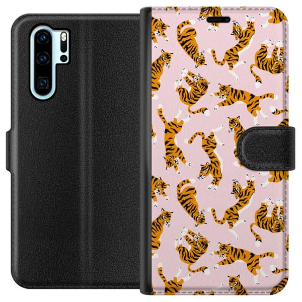 Kompatibelt Lommeboketui til Huawei P30 Pro tiger