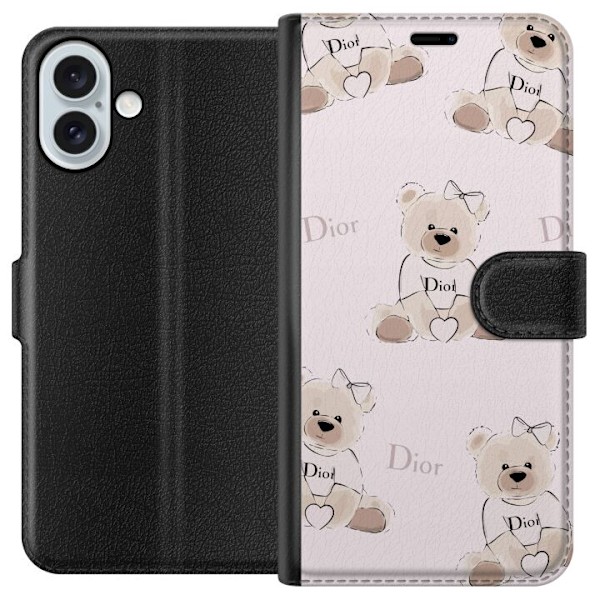 Apple iPhone 16 Plus Plånboksfodral Teddy Dior Vibes – lyxi