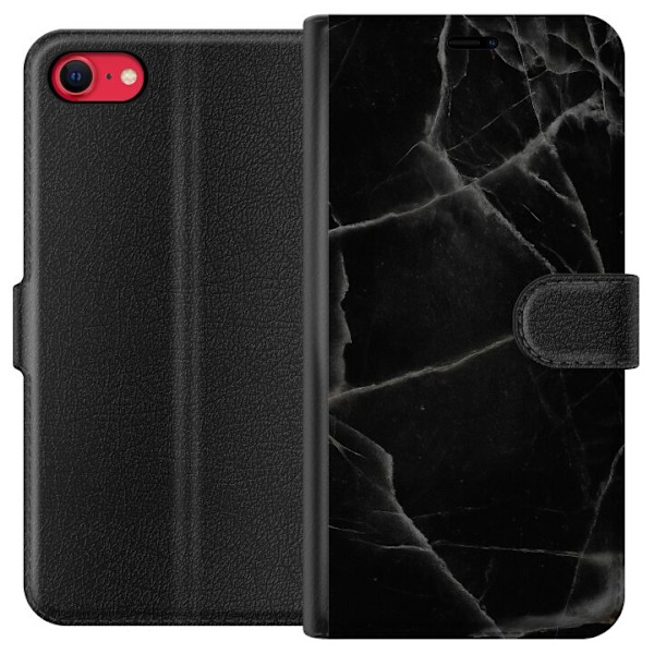 Apple iPhone 8 Tegnebogsetui Sort marmor
