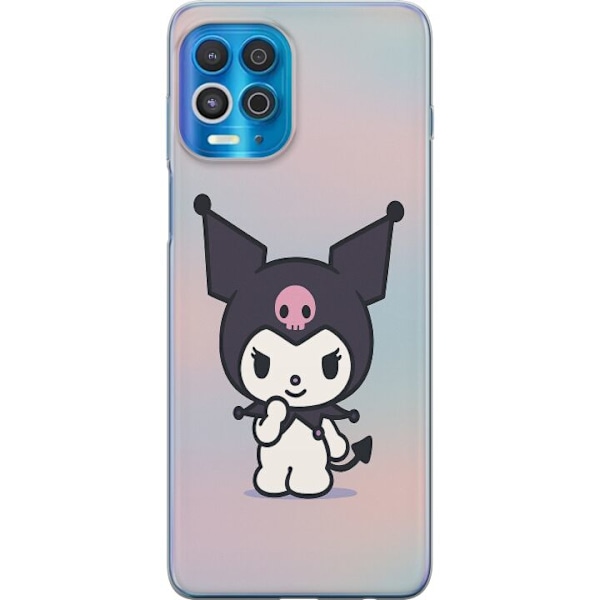 Motorola Edge S Läpinäkyvä kuori Kawaii Sanrio Kuromi