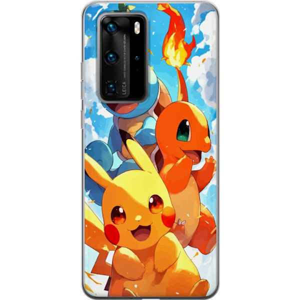 Huawei P40 Pro Läpinäkyvä kuori Pocket Creatures - innoitta