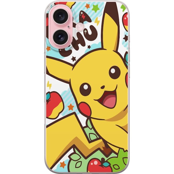 Apple iPhone 16 Läpinäkyvä kuori Pikachu