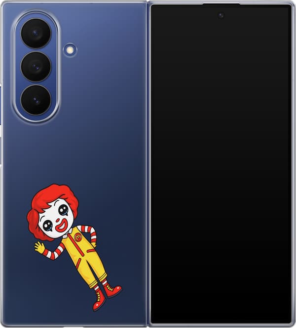 Kompatibelt Mobildeksel til Samsung Galaxy Z Fold7 Vinkande clown gul