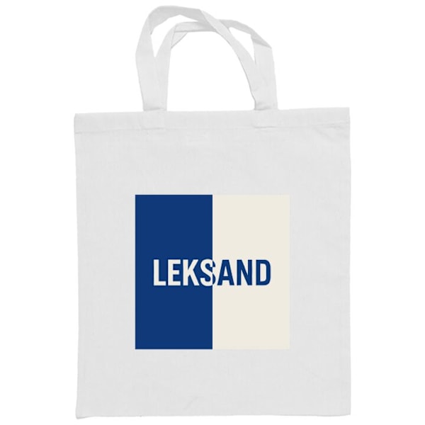 Mulepose | Holdbar Indkøbstaske i Stof Leksand – Hockey Hvid one size