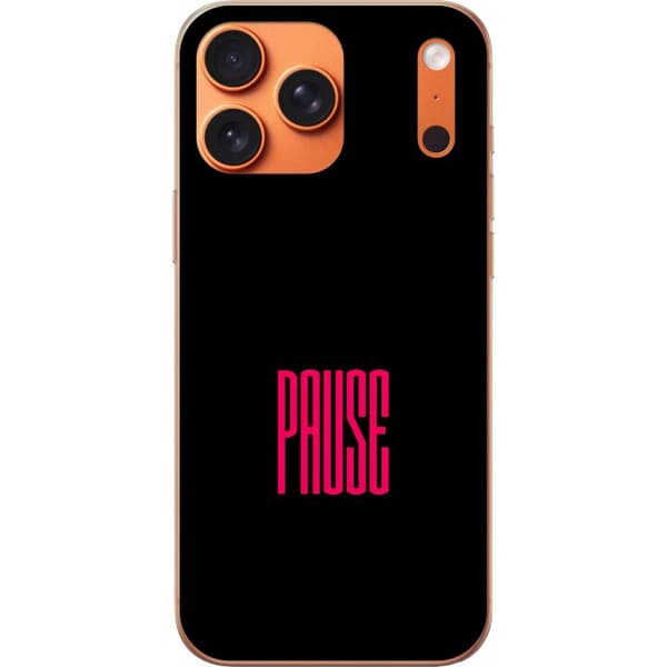 Yhteensopiva Puhelinkuori Apple iPhone 17 Pro Max Pause text musta