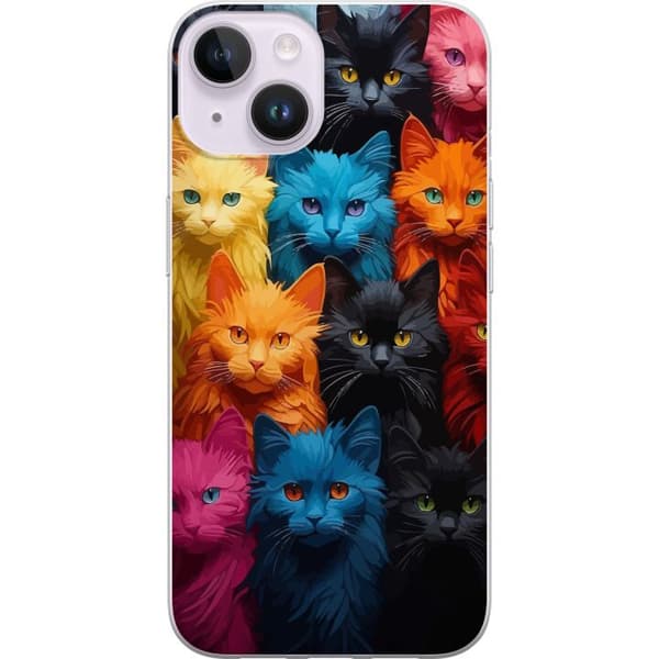 Kompatibelt Mobildeksel til Apple iPhone 14 Katter