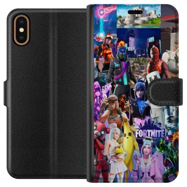 Kompatibel Tegnebogsetui til Apple iPhone X Fortnite