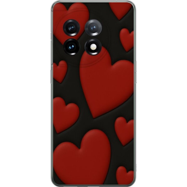 OnePlus 11 Genomskinligt Skal Red Velvet Hearts