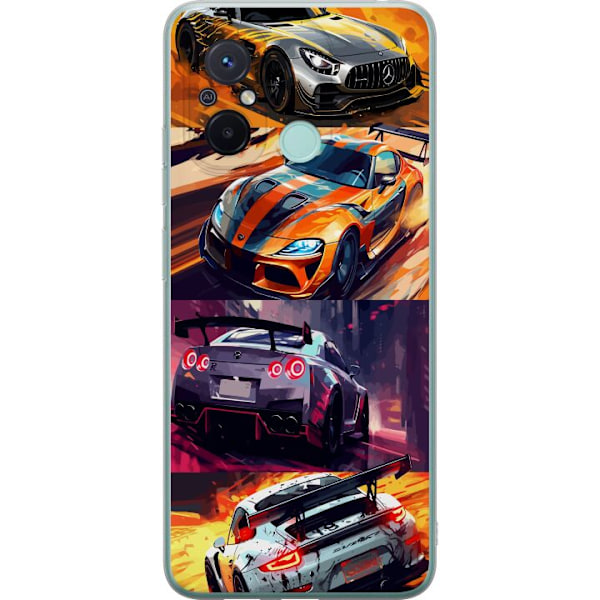 Xiaomi Redmi 12C Gennemsigtig cover Rallyfeber - fartfyldt mot
