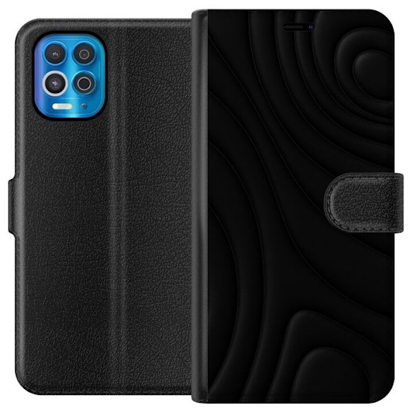 Motorola Edge S Lompakkokotelo Tummat Aallot