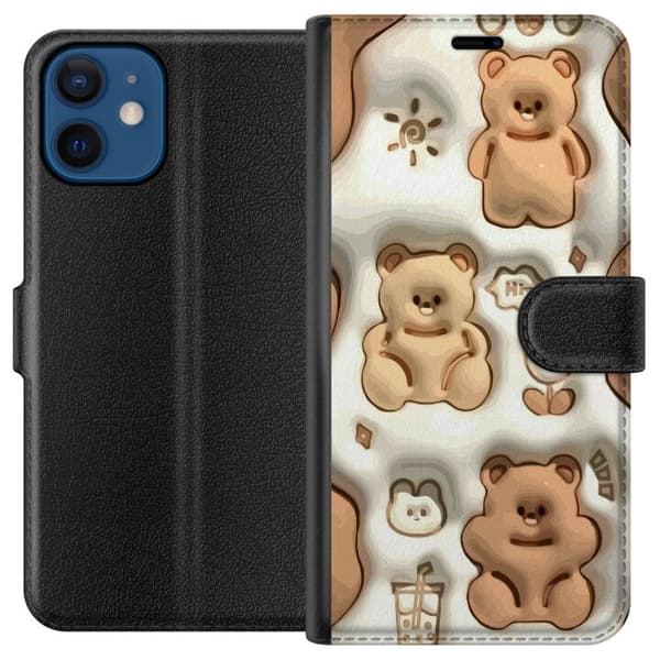 Kompatibelt Plånboksfodral till Apple iPhone 12 mini Bubbliga Björnar