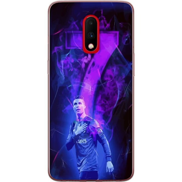 OnePlus 7 Gennemsigtig cover Ronaldo 7 - Fodboldlegende i Handling for Fans