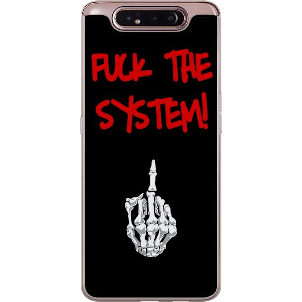 Samsung Galaxy A80 Läpinäkyvä kuori Fuck System