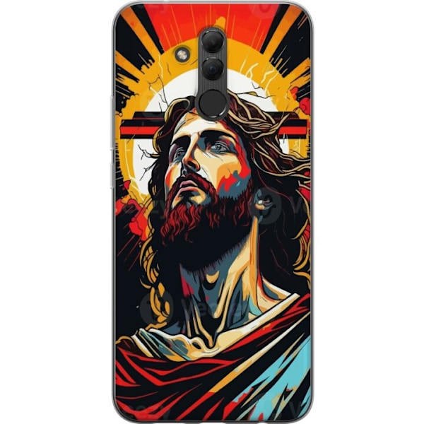 Huawei Mate 20 lite Genomskinligt Skal Jesus & Kort – religiöst motiv med djup symbolik