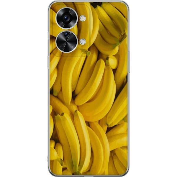 OnePlus Nord 2T Genomskinligt Skal Banana Pattern – lekfullt mönster med gula bananer