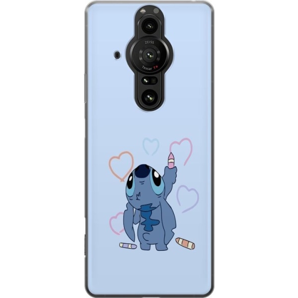 Sony Xperia Pro-I Gennemsigtig cover Stitch Hjerter