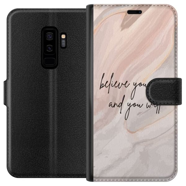 Kompatibel Tegnebogsetui til Samsung Galaxy S9+ Tro på dig selv!