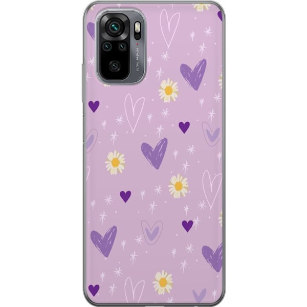 Xiaomi Redmi Note 10 Gennemsigtig cover Blomster