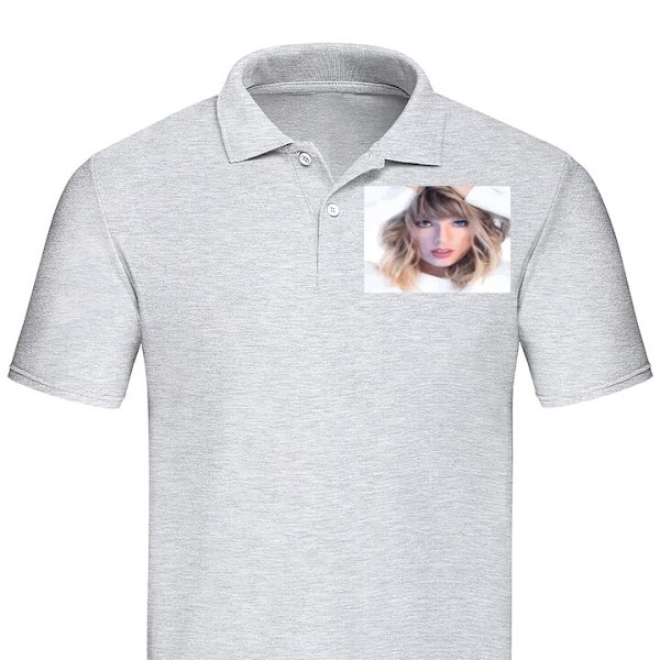 Poloshirt til Voksen | Elegant Poloshirt Taylor Swift Grå Lille