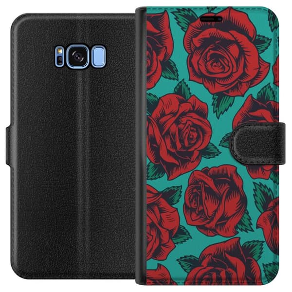 Kompatibelt Lommeboketui til Samsung Galaxy S8 Roser
