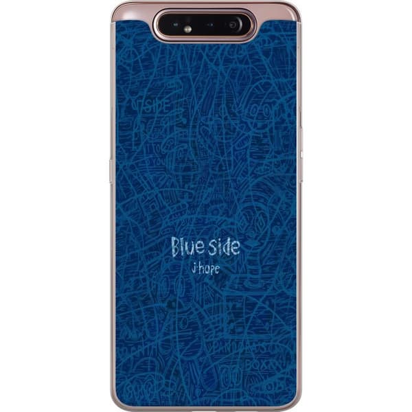 Kompatibelt Mobildeksel til Samsung Galaxy A80 Blue Side klotter blå