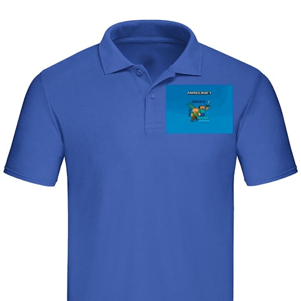 Pikeepaita Aikuisille | Tyylikäs Pikeepaita Minecraft Luolat Sininen Iso