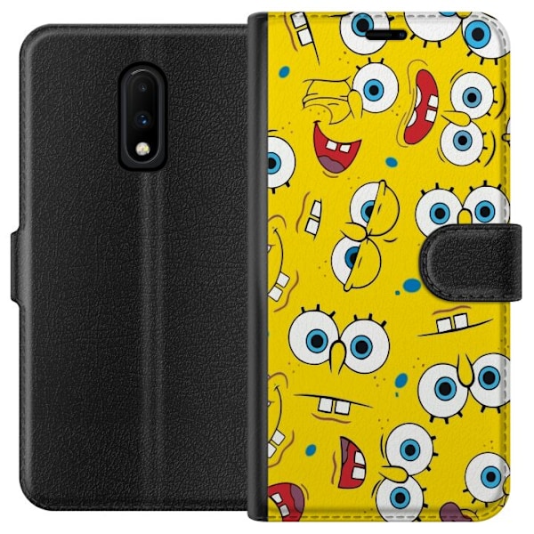 OnePlus 7 Tegnebogsetui SvampBob Firkant