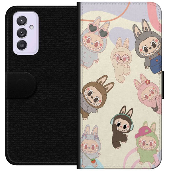Samsung Galaxy A82 5G Plånboksfodral Labubu Pop Mart Kollektion Motiv Figur Samling Design Populärt Art Toy Pop Mart Kreativ Grafiskt