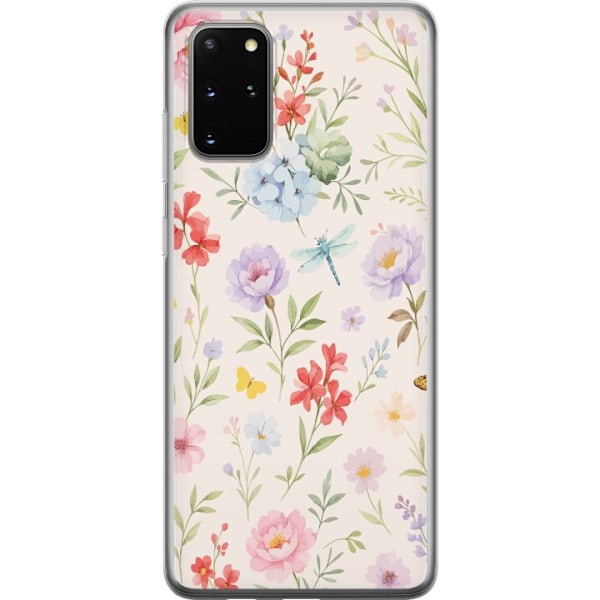 Samsung Galaxy S20+ Genomskinligt Skal Blommor