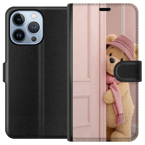 Apple iPhone 13 Pro Plånboksfodral Nalle Puh Disney Motiv Tecknad Serie Klassisk Populär Barn Motiv Disneyfigur Ikonisk Karaktär