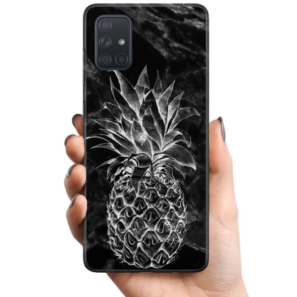 Samsung Galaxy A71 TPU Mobilskal Marmor Ananas