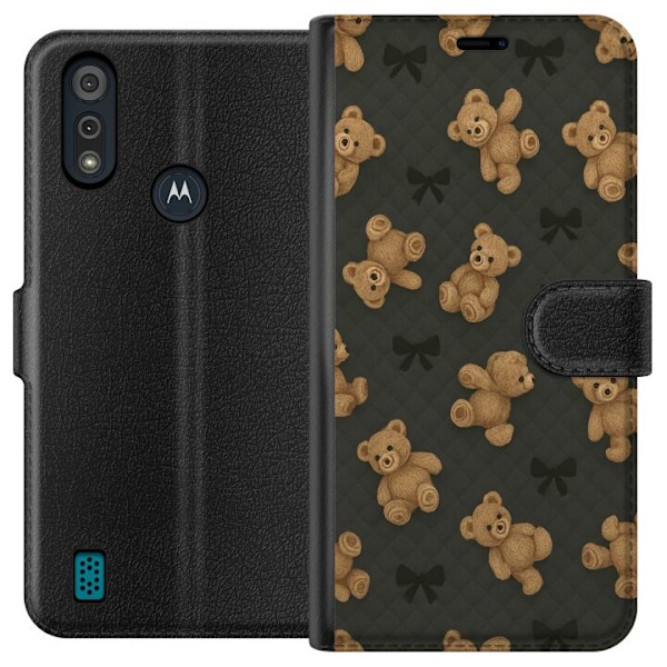 Motorola Moto E6i Tegnebogsetui Teddy Knus