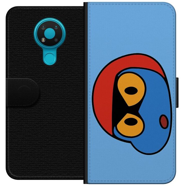 Nokia 3.4 Tegnebogsetui Bold Bot Head