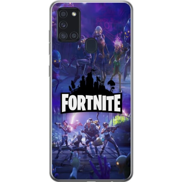 Samsung Galaxy A21s Läpinäkyvä kuori Fortnite Peli