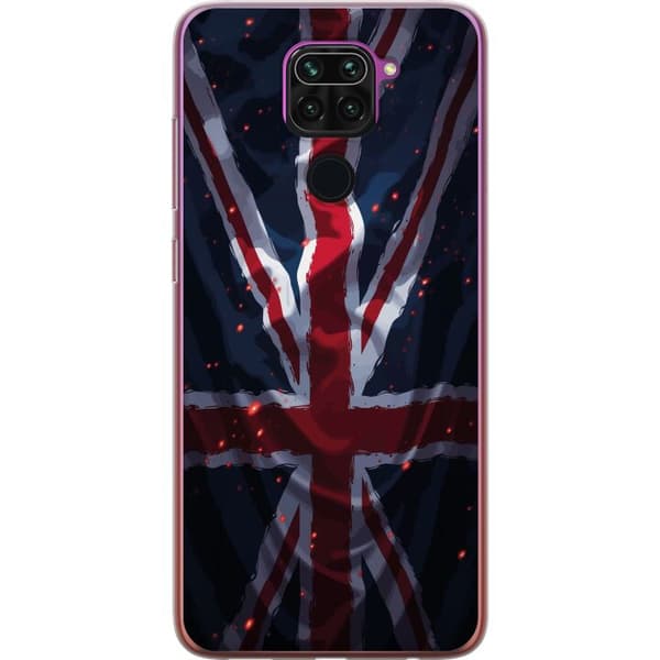 Kompatibelt Mobildeksel til Xiaomi Redmi Note 9 Kunstnerisk britisk flagg med mørk grungeeffekt flerfarget