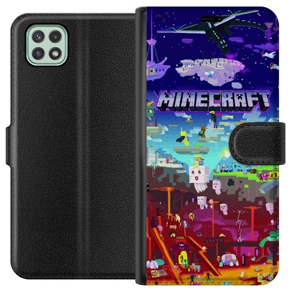 Samsung Galaxy A22 5G Lompakkokotelo Minecraft