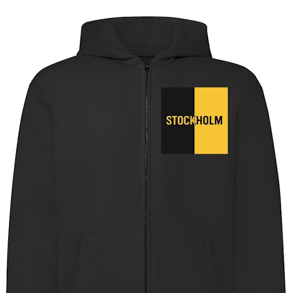 Zip-Hoodie för Barn | Huvtröja med Dragkedja Stockholm – f svart one size