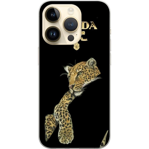 Apple iPhone 14 Pro Genomskinligt Skal Prada Leopard