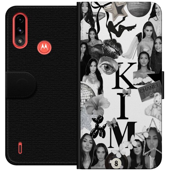 Motorola Moto E7 Power Lompakkokotelo Kim Kardashian – Aesth